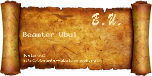Beamter Ubul névjegykártya